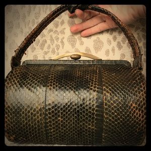 Snakeskin vintage handbag
